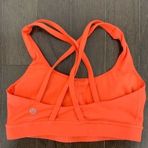 Lululemon Orange Sports Bra Size 4